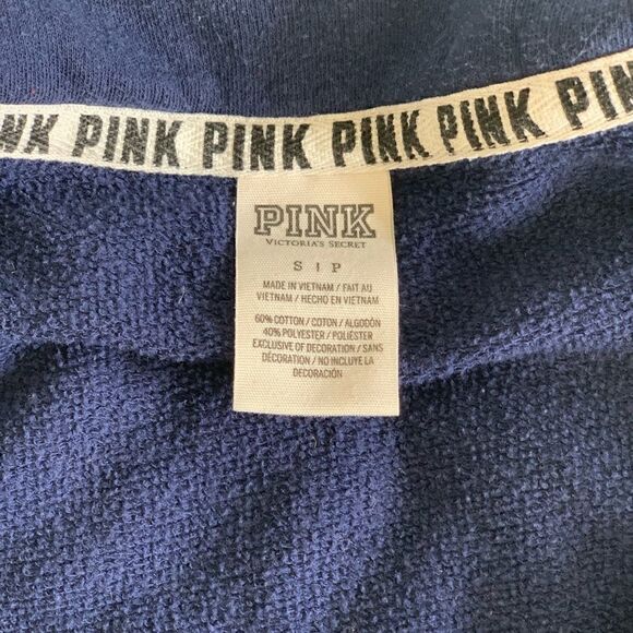 Victoria’s Secret PINK Blue and White Collegiate Quarter Zip Sweatshirt! ❤️ - Picture 5 of 5